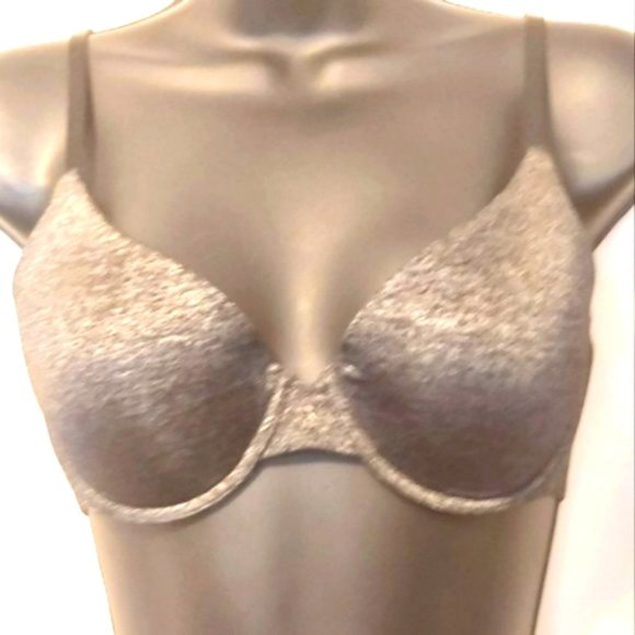 VICTORIA'S SECRET | Women's Uplift Semi Demi Bra Black Grey Size 34C - Picture 1 of 7
